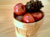 miniature basket from wooden chip