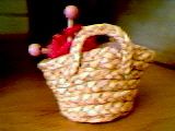braided raffia basket
