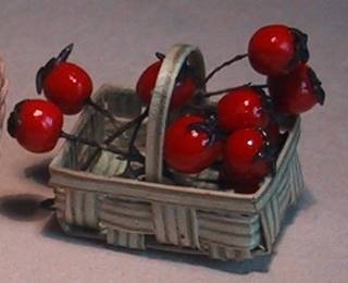 miniature wooden basket