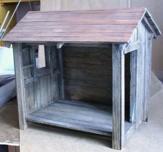 cabane teintée