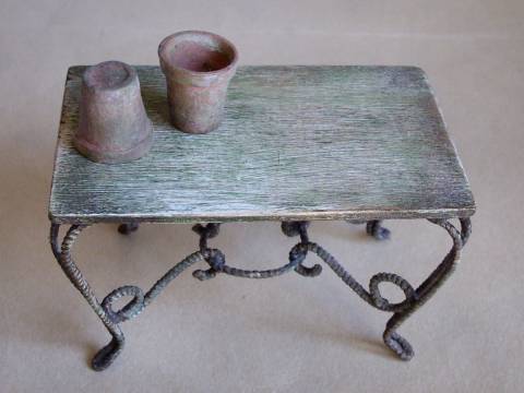 table en fer forgé