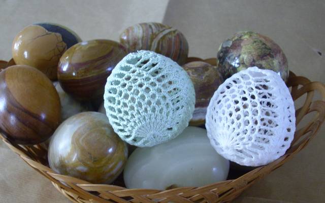 Boules de  Noël au crochet